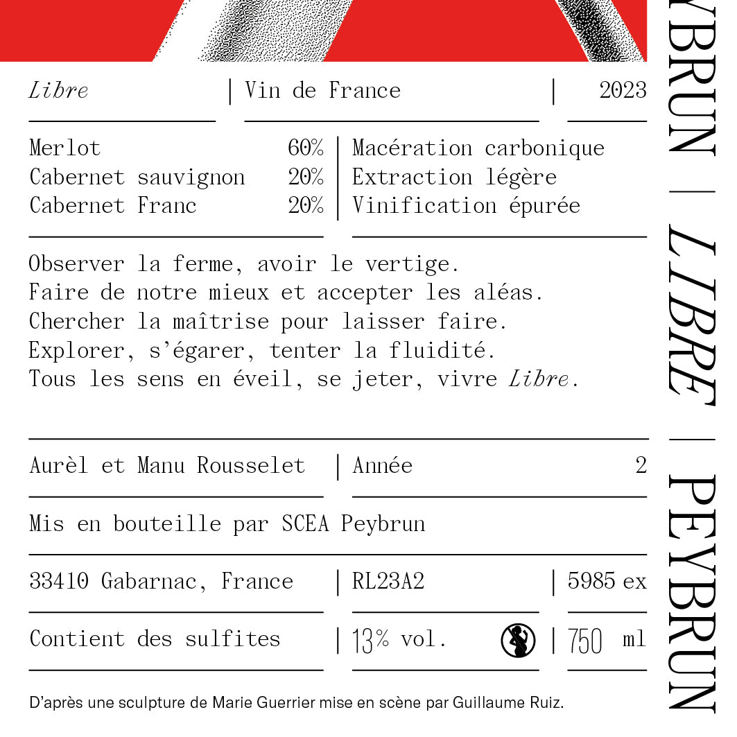 Rouge léger, Vin de France x6