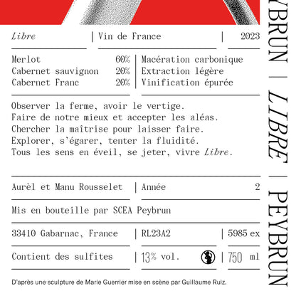Rouge léger, Vin de France x6